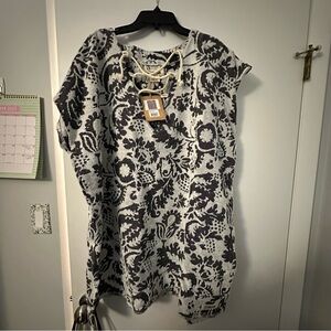 Paisley patterned sand cloud cover up